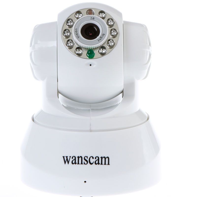   IP Camera WiFi Security 2 Way Audio IR LED Night Vision DDNS P/T White