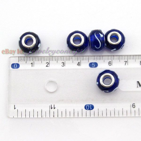   lampwork glaze glass charms bead item shape rondelle round shape