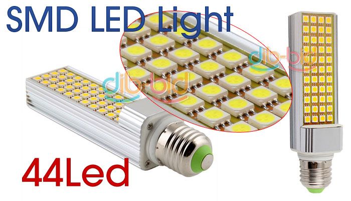 E27 44 SMD 5050 LED 11W Light Lamp Bulb White 110V 220V  