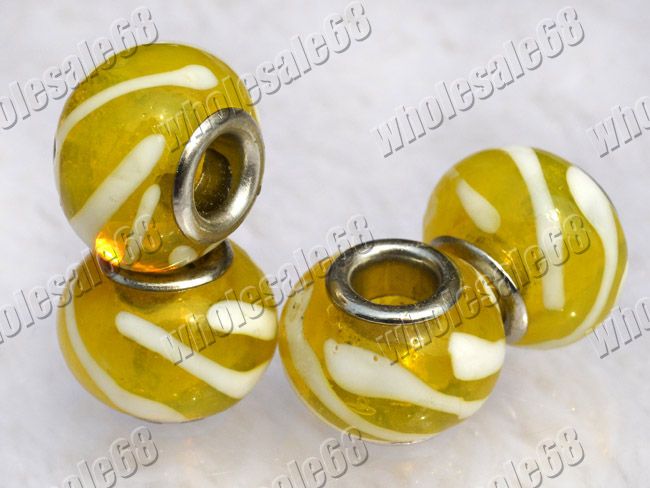 Lots 200pcs dichroic Murano Glass Silver Plated beads  