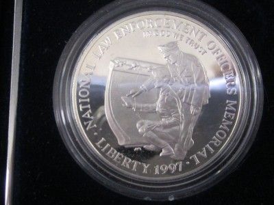   National Law Enforcement Officers Memorial Silver Proof Dollar  