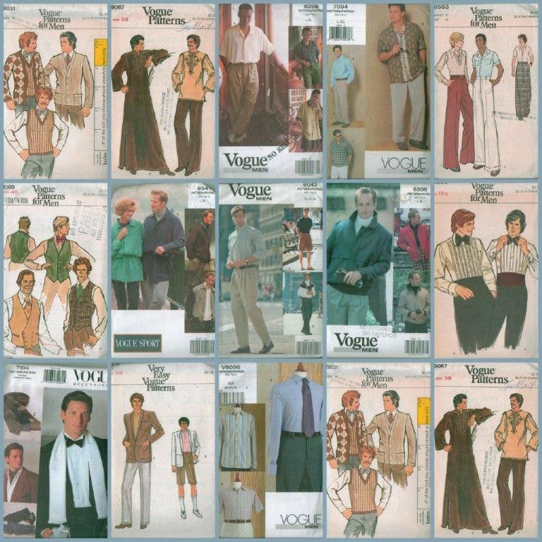 Vogue Mens Clothing Sewing Pattern G8 Fathers Day Gift  