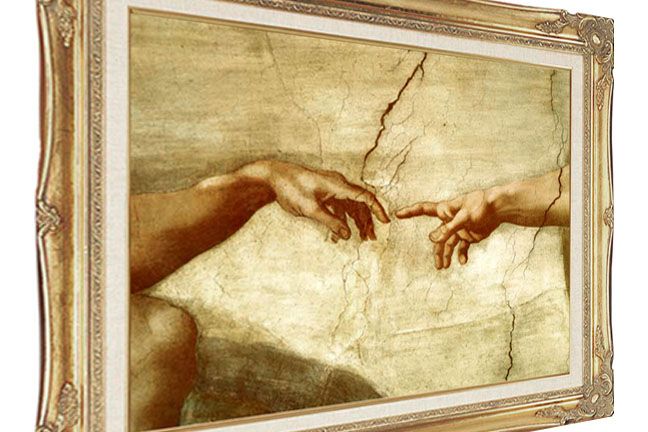 the creation of adam by michelangelo buonarroti image size 36 x 24 