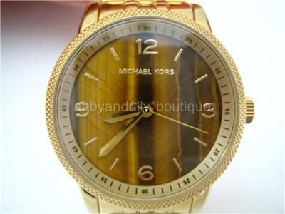 NEW Michael Kors TIger Eye Brown Gold Watch MK5099 5099  