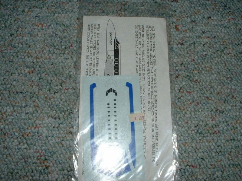 Big 1 Cal decals  1/144 Southern Metroliner  