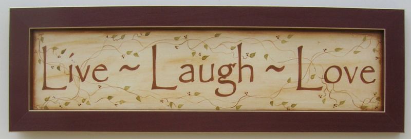 Live Laugh Love Sign Art Framed Country Pictures  