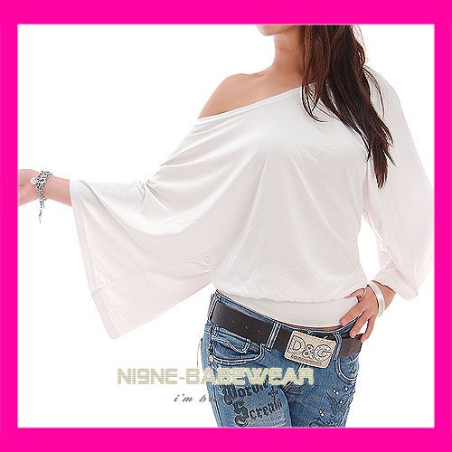 GORGEOUS WHITE OFF SHOULDER KIMONO STYLE BOHO TOP 16  