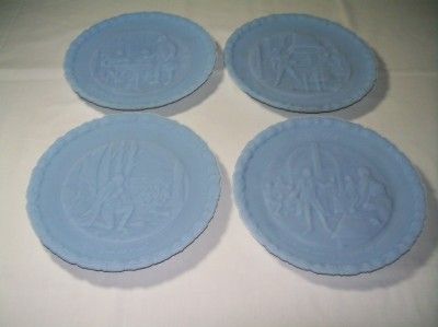 Fenton Glass Bicentennial Commem. Set 4 Pc Plate 1973 6  