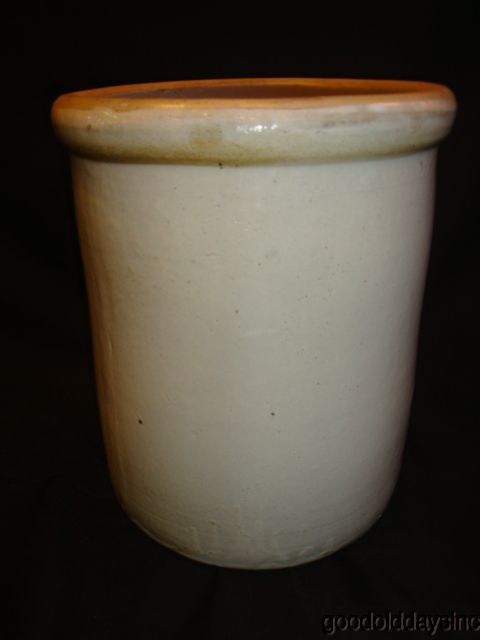   Gallon BLUE RIBBON Buckeye Pottery Co. Macomb ILL. Crock  