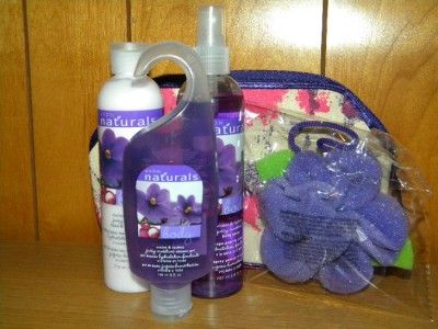 Avon Naturals 4 Piece Violet & Lychee Bath & Body Gift Set  