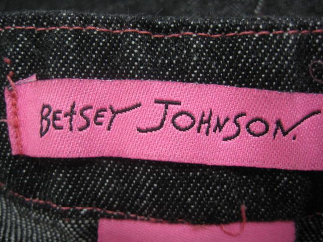 BETSEY JOHNSON Girls Black Designer Jean Pants Sz 14  