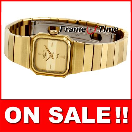 Longines Ladies Vintage Gold Square Face Dress Watch  