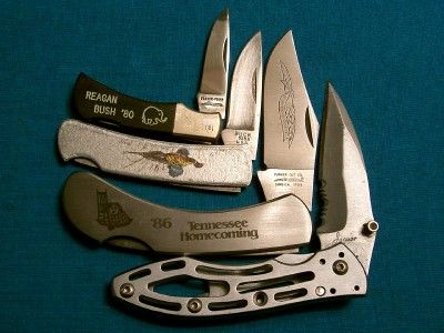 LOT OF 4 BUCK 525 PARKER USA AD LOCKBACK KNIFE KNIVES FOLDING POCKET 