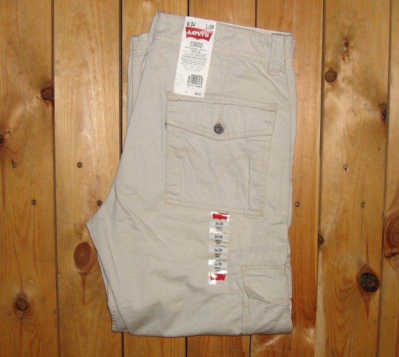 Levis Mens 642 Loose Straight Cargo Pants Silver Birch #0002  