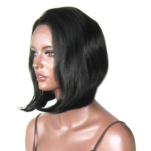 Lace Front Wig 100% Human Hair Merry #1B Off Black NWT  