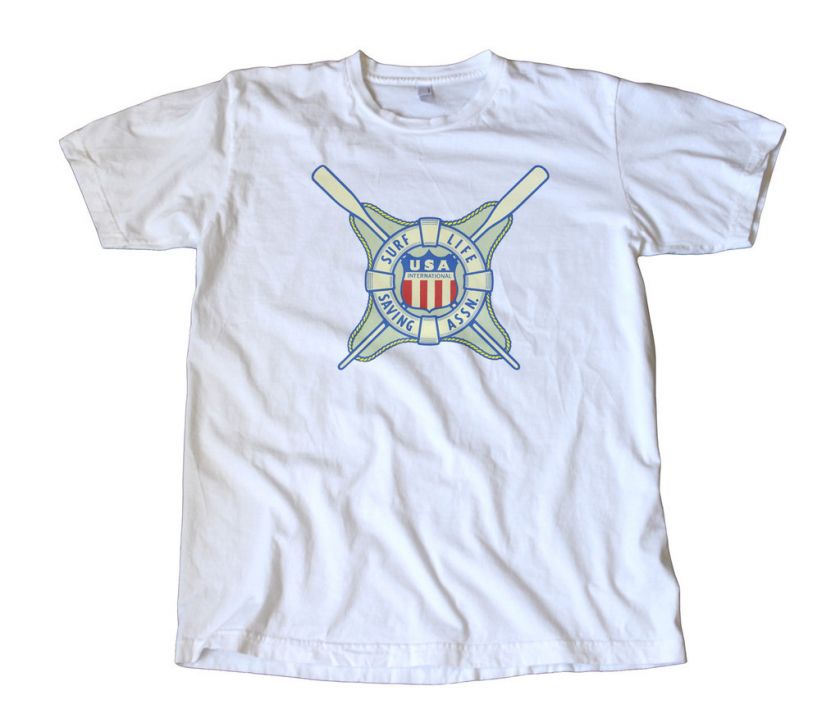 Vintage USA Surf Life Saving Association Decal T Shirt  