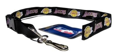 Los Angeles Lakers Black Lanyard Key Chain ID Strap  