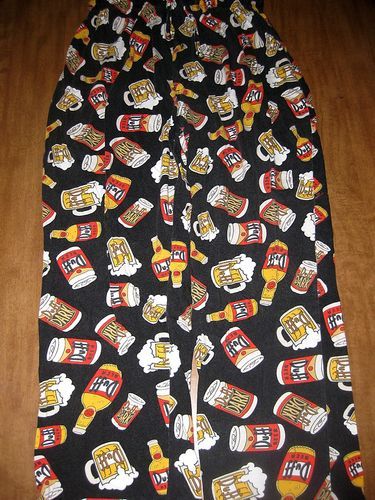   lounge sleep pants DUFF BEER Homer cartoon FOX animated TV show  