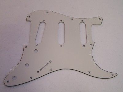 American 62 Stratocaster Pickguard No Notch 3 Ply Parchment  