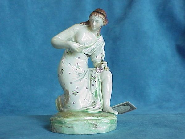 18th Century Staffordshire Maiden Figurine Sherrat Wood  