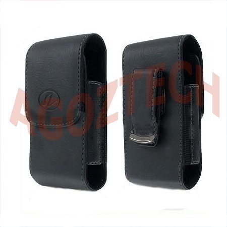 Black Vertical Leather Belt Clip Case Pouch Cover for CASIO G’ZONE 