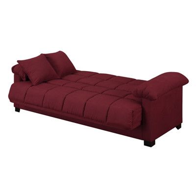 Handy Living Convert a Couch Full Size Sleeper Sofa Bed Crimson or 
