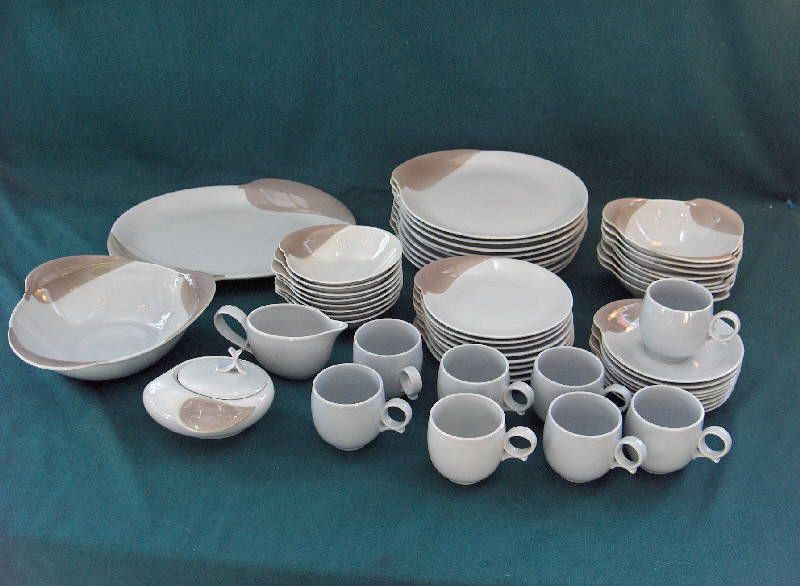 Willard George China Pottery Art Deco 53 Pc, #WGE2,Rare  