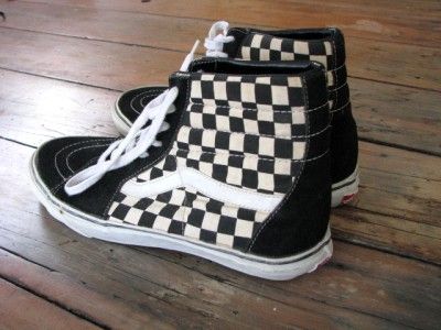 Vintage VANS Check ERA HI Top SKATE Sneakers Trainers Shoes 70s 90s OZ 