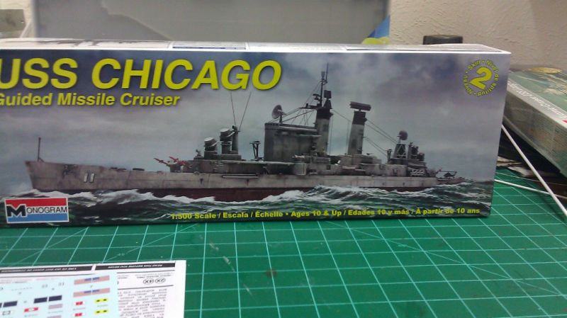 500 SCALE USS CHICAGO WITH ETCHED BRACE PARTS  