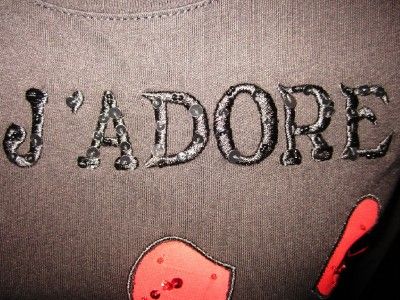 RARE Vintage Christian Dior JAdore Black Sequins Long Sleeve Shirt 