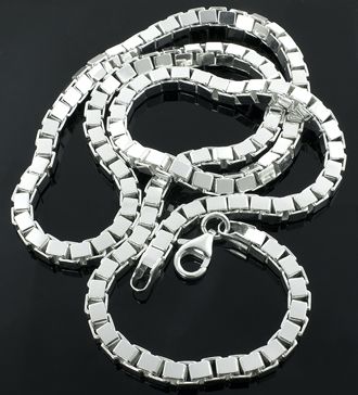 20 30 Inch Mens Real .925 Sterling Silver 5 mm 3D Italian Box Chain 