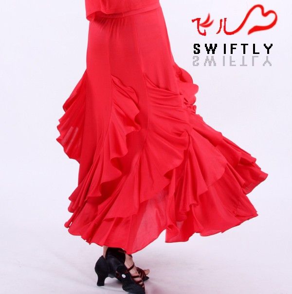 Latin salsa flamenco Ballroom Dance Dress #M075 skirt  