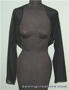 Sheer Black Stretch Shrug Formal Prom Bridal Bolero  