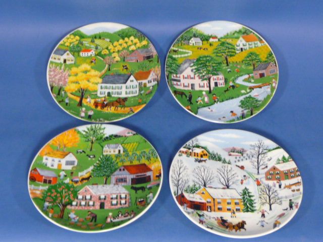 d822 Set 4 Wall Plates, SPRING, SUMMER, AUTUMN, WINTER  