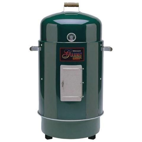 BRINKMAN GOURMET CHARCOAL SMOKER AND GRILL  852 7080E WITH VINYL COVER 