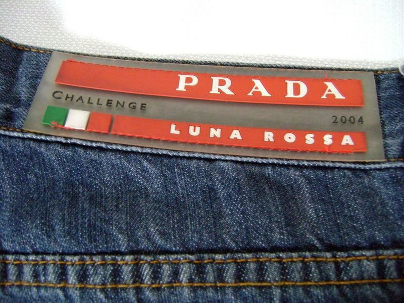   PRADA LUNA ROSSA CHALLENGE 2004 DENIM BLUE JEANS Pants 40 x 33  