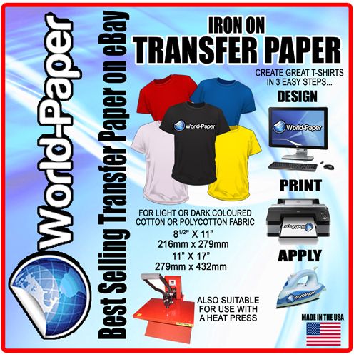 Inkjet T shirt Iron On Transfer Paper  