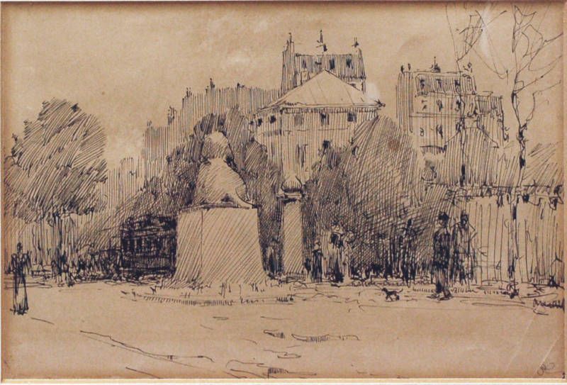 Paul Cornoyer Original Paris Street Scene 1889  