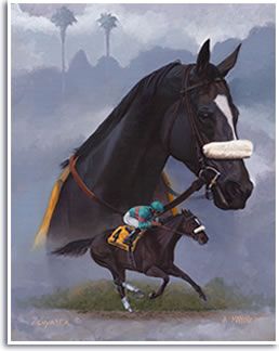 Horse Racing Equine Art ZENYATTA  