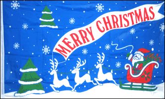 x5 MERRY CHRISTMAS FLAG OUTDOOR BANNER HUGE NEW 3X5  