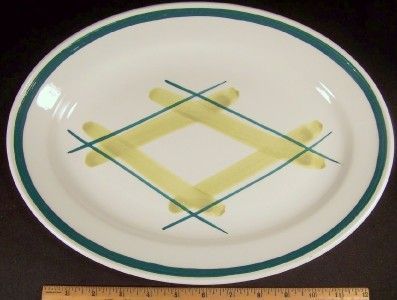 Vintage Knowles Vernonware Plaid Platter Sugar & Cream  