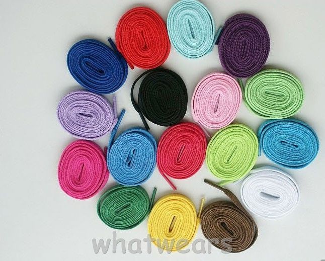 Flat Wide 16 colors Sports Canvas Shoe Laces 1.8m Z98  