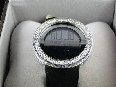 WHITE DIAMOND i GUCCI DIGITAL DIAMOND WATCH 12.58 CT  