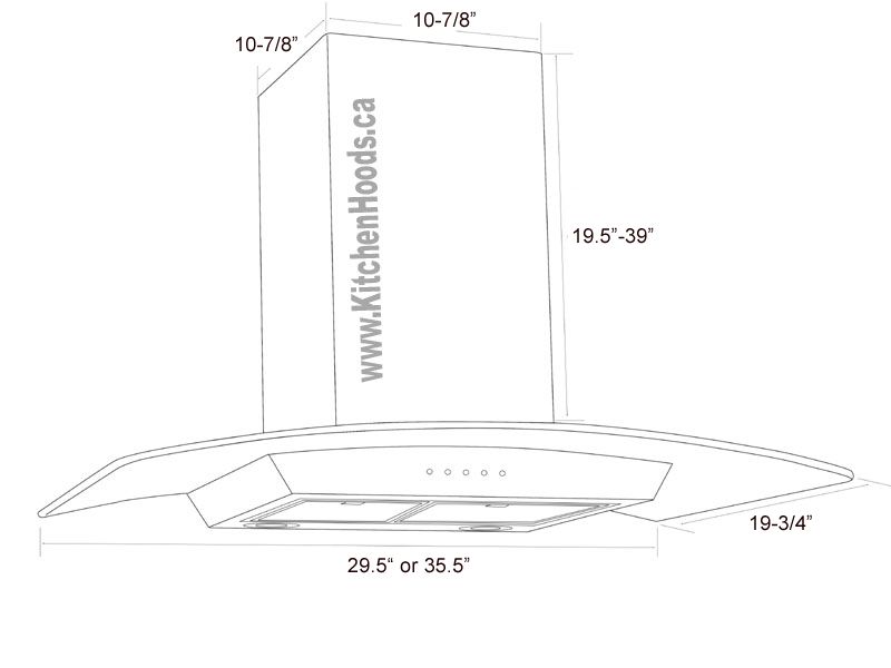 WHITE RANGE HOOD FAN  30 Wall Mounted  