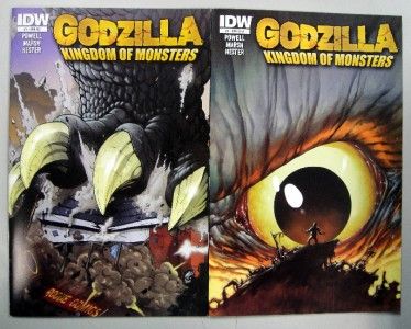 GODZILLA KINGDOM OF MONSTERS #1 & POWELL VARIANT COVER  