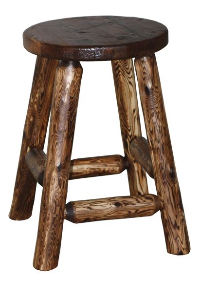 Unique Rustic Wood Bar Stools Kitchen Barstools Counter Seat Amish 