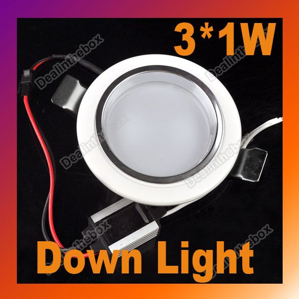 3x1W LED Ceiling Down Light Lighting Downlight Cabinet Frosted Glass 