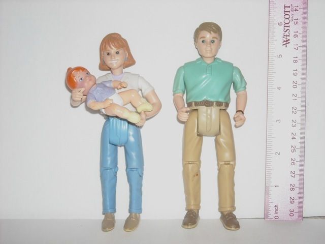 Fisher Price Family Dollhouse People Figure Lot Dad & Mom that Rocks 