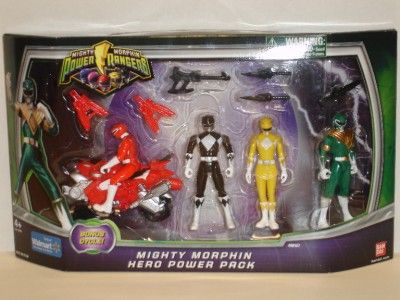 NEW**POWER RANGERS~MIGHTY MORPHIN HERO POWER PACK~4 FIGURE SET~bandai 