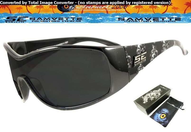 SE DRAGON TIGER TATOO MYTH JET BLACK MENS SUNGLASSES  